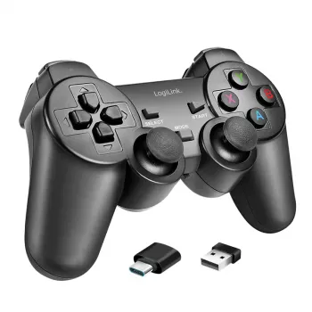 LogiLink AA0187 belaidis žaidimų pultas 2,4 GHz juodas, 8 m ryšio atstumas, PC, Android, PS3