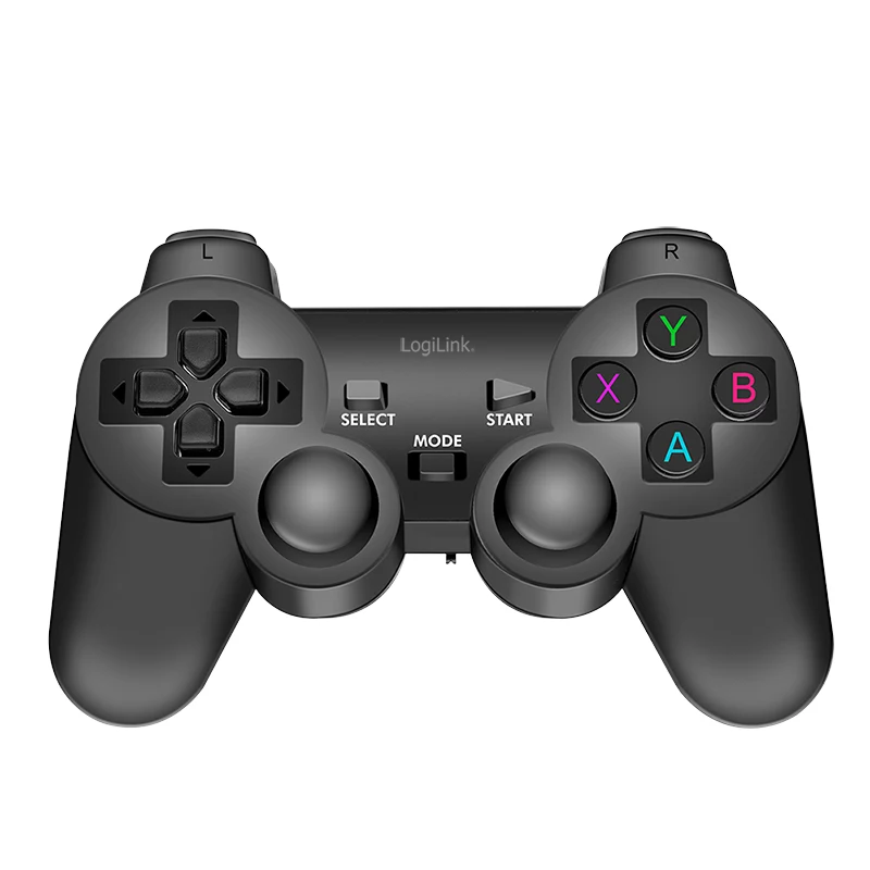 LogiLink AA0187 belaidis žaidimų pultas 2,4 GHz juodas, 8 m ryšio atstumas, PC, Android, PS3