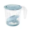 keeeper Matteo matavimo indų rinkinys, 3 dalių, PP, Nordic Grey/Transparent, su integruotomis skalėmis skysčiams, cukrui, miltams 3004568015500