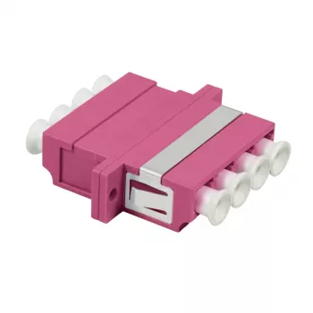 LogiLink LC-Duplex Quad šviesolaidinių adapterių rinkinys, violetinis, 12 vienetų FA04LC7