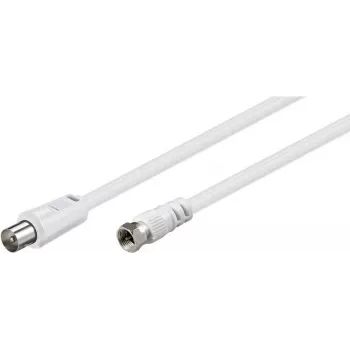 Wentronic Goobay SAT/antenos jungiamasis kabelis, baltas, 2,5 m - F kištukas į IEC/koaksialinį kištuką (11727)