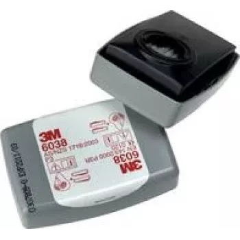 3M dalelių filtras su aktyvuota anglimi, P3R 6038 - 20 vienetų (10x 2 pak.) - reikia 2 filtrų vienai kaukei (6038)