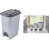 keeeper Olaf pedal bin, 25 litrų, polipropilenas, šviesiai sidabrinės spalvos 1031416000000