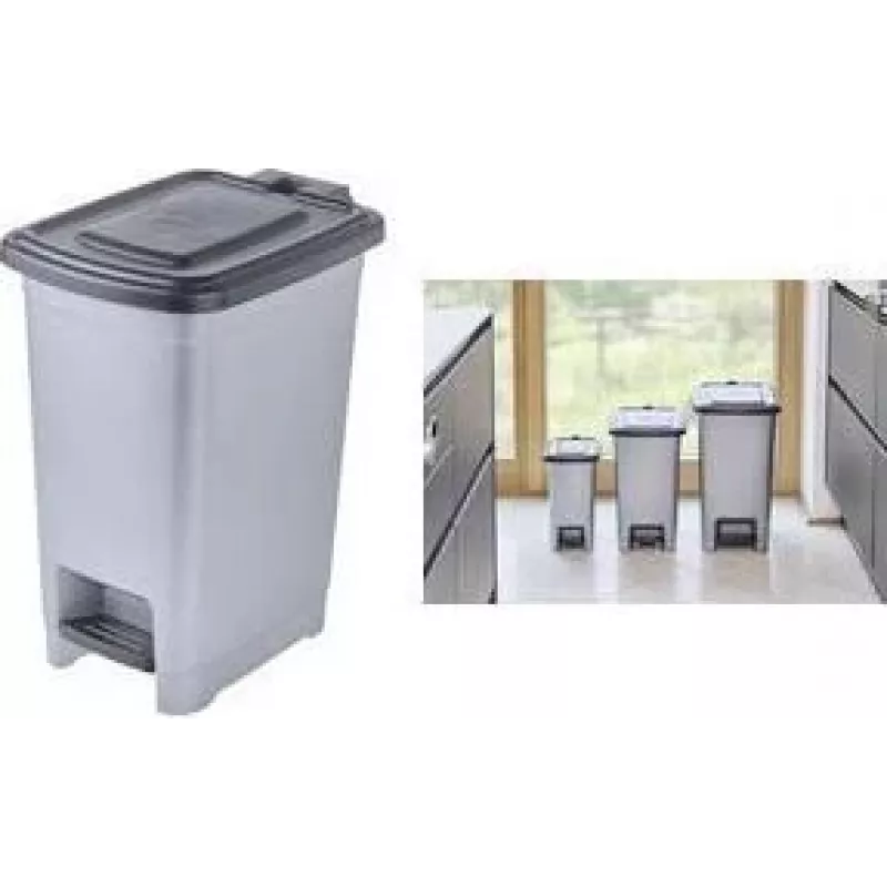 keeeper Olaf pedal bin, 25 litrų, polipropilenas, šviesiai sidabrinės spalvos 1031416000000