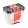 keeeper fredo fresh maisto laikymo indelių rinkinys, 4 x 0,75 L, stačiakampiai, permatomi su pilkais dangteliais 3067382700000