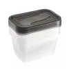 keeeper fredo fresh maisto laikymo indelių rinkinys, 4 x 0,75 L, stačiakampiai, permatomi su pilkais dangteliais 3067382700000