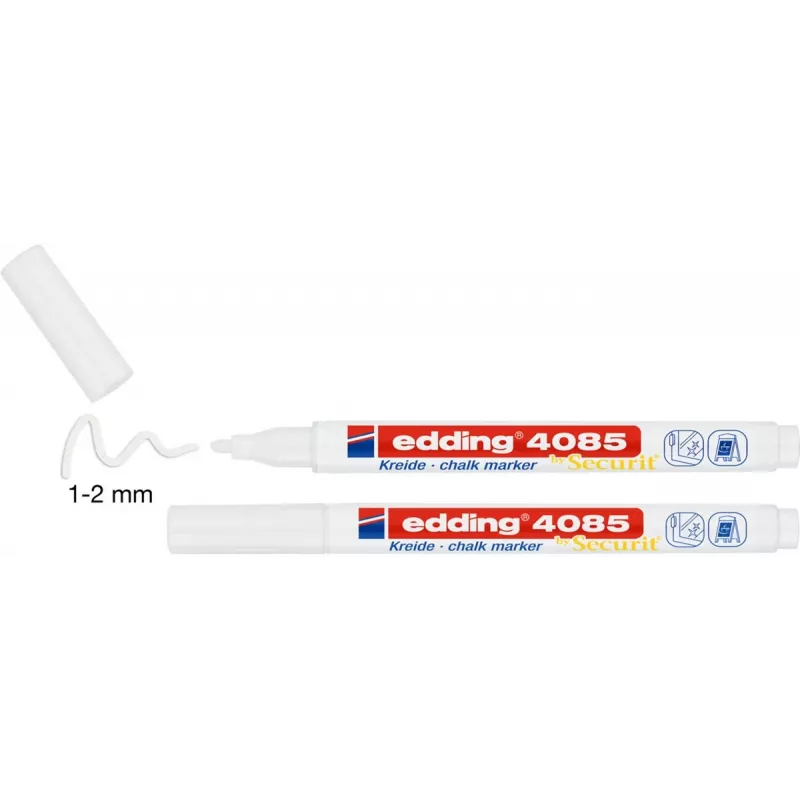 edding 4085/2W kreidos markeris baltas 1-2 mm, 2 vnt.