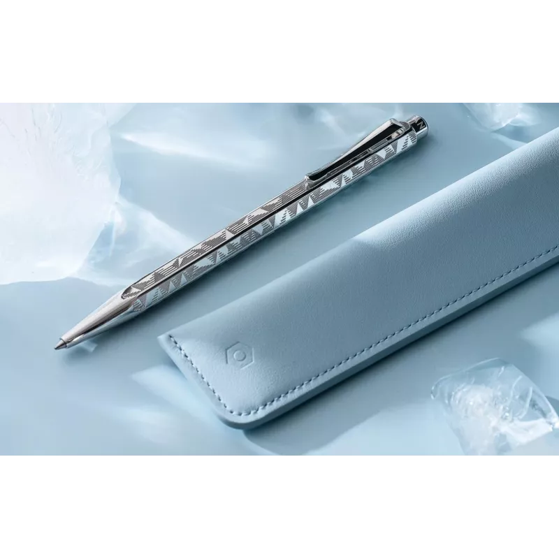 Caran d'Ache Ecridor Alpine Frost tušinukas ir mechaninis pieštukas, rinkinys, juodas rašalas, vidutinis, platinuotas CC0890.025