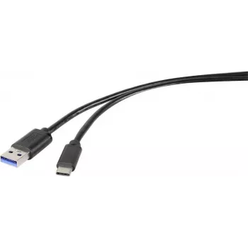 Renkforce RF-4535908 USB 3.2 Gen 1 kabelis, USB-A į USB-C, 3 m, juodas