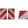 IWH atspindinti įspėjamoji žymėjimo plokštelė galiniams liftams, raudona/balta, lipni, 133 x 133 mm, 1 vnt. (097620)