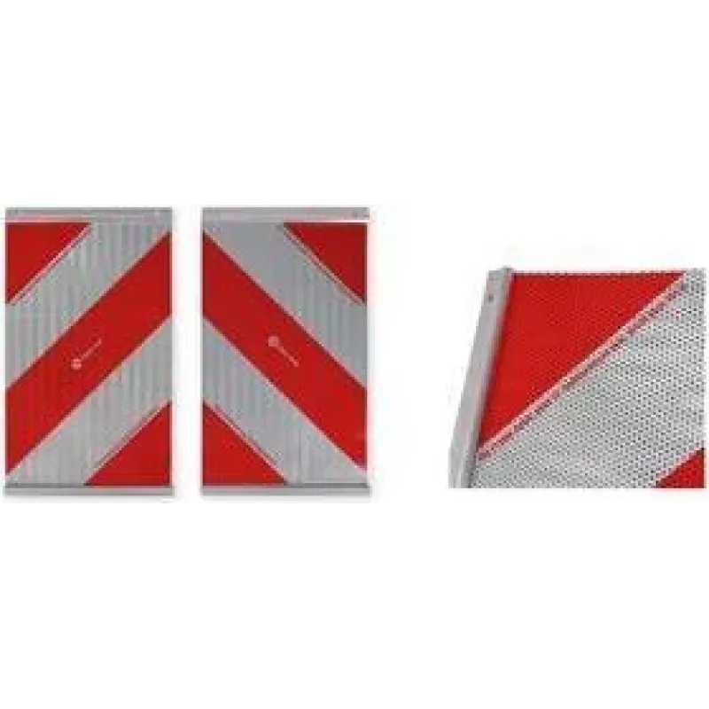 IWH atspindinti įspėjamoji žymėjimo plokštelė galiniams liftams, raudona/balta, lipni, 133 x 133 mm, 1 vnt. (097620)