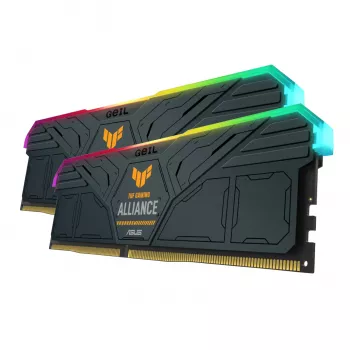 GeIL Gemini TUF RGB 32GB DDR5 6000MHz darbalaukio žaidimų atmintinės rinkinys (2 x 16GB) – pilkas