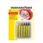 FABER-CASTELL EBERHARD FABER veido dažų pieštukai, trumpi, 6 spalvos, didelio intensyvumo, dermatologiškai testuoti, 1 rinkinys (579106)