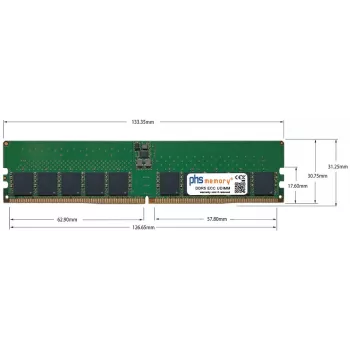 PHS-memory 48GB DDR5 ECC UDIMM 5600MHz PC5-44800E atminties modulis, skirtas MSI S1102-02