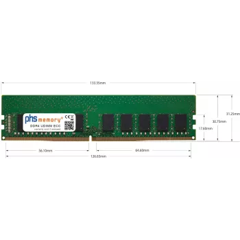 PHS-memory 16GB DDR4 3200MHz ECC UDIMM atmintis, skirta ASRock IMB-X1314 (SP538221)