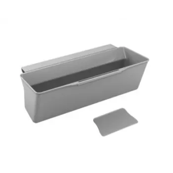 Metaltex Cleantex virtuvės atliekų surinkimo padėklas, pilkas plastikas, 3L, kabinamas ant spintelės, be įrankių 297526000