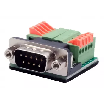 EXSYS EX-49000 serijinio adapterio kabelis D-SUB 9 kontaktų vyriškas į 10 kontaktų gnybtų bloką, 30 cm