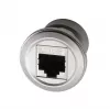 EXSYS EX-49196 Metalinis RJ45 sujungėjas, Cat.6a ekranuotas, skydinis montavimas, sidabrinis