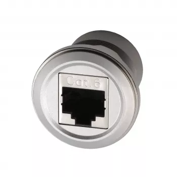 EXSYS EX-49196 Metalinis RJ45 sujungėjas, Cat.6a ekranuotas, skydinis montavimas, sidabrinis