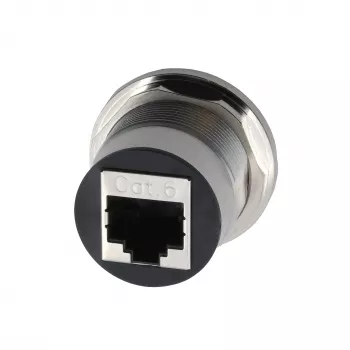 EXSYS EX-49196 Metalinis RJ45 sujungėjas, Cat.6a ekranuotas, skydinis montavimas, sidabrinis