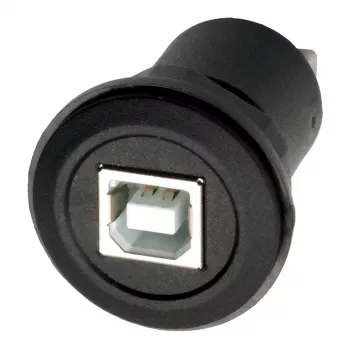 EXSYS EX-49213 skydelio montavimo adapteris USB-B female į USB-A female, USB 2.0, metalinis rėmas