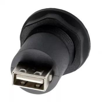 EXSYS EX-49213 skydelio montavimo adapteris USB-B female į USB-A female, USB 2.0, metalinis rėmas