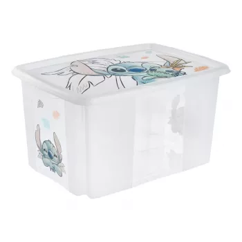 keeeper karolina Stitch 45 litrų dėžė su dangčiu, permatoma PP, 1 vnt.
