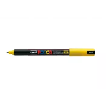 POSCA PC-1MR dažų markeris geltonas 0,7 mm itin plonas apvalus antgalis vandeniniai pigmentiniai dažai atsparūs vandeniui bekvapiai 1 vnt. PC1MR J