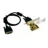 EXSYS EX-1095 PCI Express x1 2 prievadų RS232 nuosekliojo ryšio adapterio plokštė