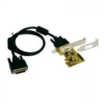 EXSYS EX-1095 PCI Express x1 2 prievadų RS232 nuosekliojo ryšio adapterio plokštė