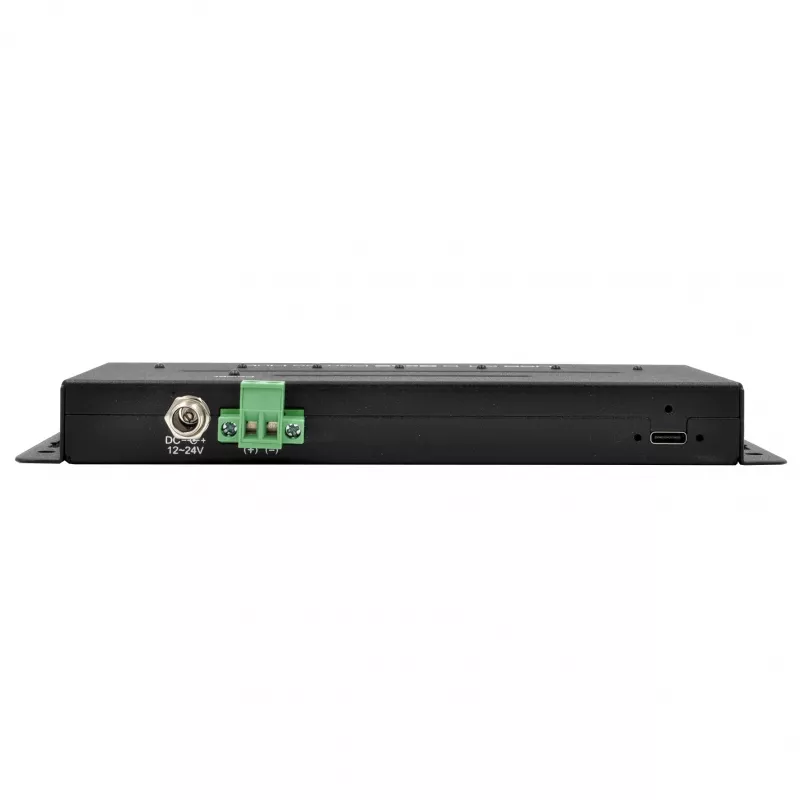 EXSYS EX-1247HMVS 7 prievadų USB 3.2 Gen 2 pramoninis šakotuvas su DIN bėgio laikikliu