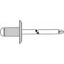GESIPA aklinė kniedė 4,0 x 12,0 mm aliuminis/plienas, didelė galvutė - 500 vnt. (1454097)