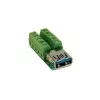 EXSYS EX-49060 adapteris, 10 kontaktų USB 3.0 lizdas – gnybtų blokas