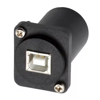 EXSYS EX-49157 D-Type USB 2.0 skydelio montavimo adapteris, USB-B (moteriškas) į USB-A (moteriškas)