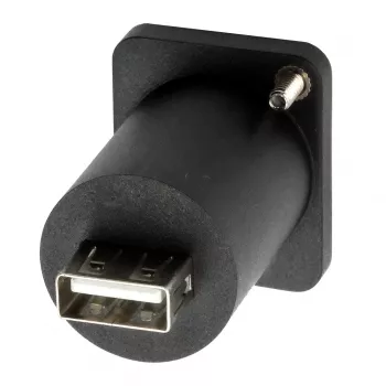 EXSYS EX-49157 D-Type USB 2.0 skydelio montavimo adapteris, USB-B (moteriškas) į USB-A (moteriškas)
