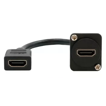 EXSYS D-Type HDMI moteriškas į moterišką kabelio adapteris 20 cm 4K 60Hz panelinis montavimas EX-49163
