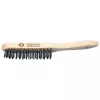 C.K Tools T6238 4 vielinis šepetys su 4 eilėmis grūdinto ir atleisto plieno vielos ir medine rankena
