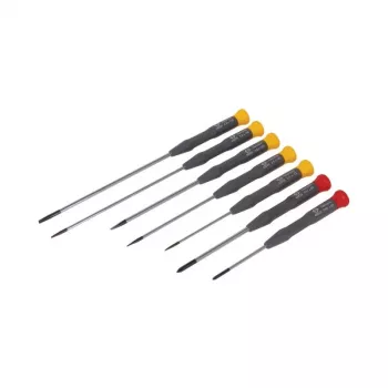 C.K Tools T4883x 7 dalių elektronikos atsuktuvų rinkinys (plokščias 2.5x75, 3.0x100, 3.0x150, PH0x60, PH1x80, PZ0x60, PZ1x80)