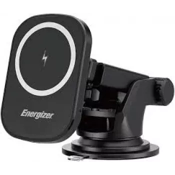 ENERGIZER ECA007 Qi 15W belaidis automobilinis įkroviklis su automatiniu jutikliniu laikikliu, juodas