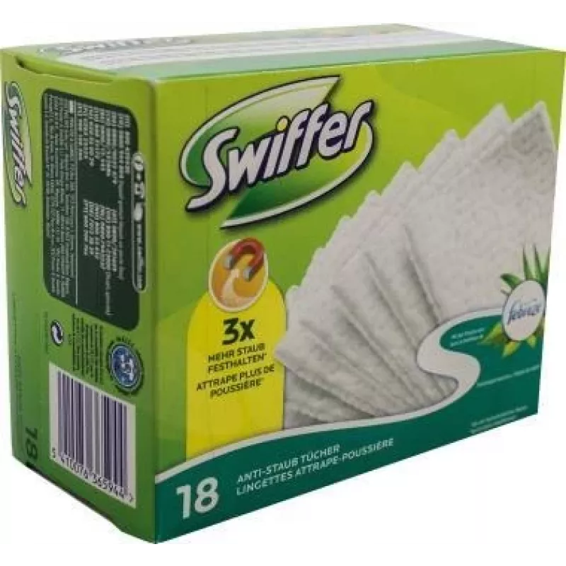 Swiffer sausų šluoščių užpildų pakelis, 18 vnt., su Febreze kvapu