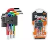 Bradas 9 dalių šešiabriaunių raktų rinkinys, S2 plienas, įvairiaspalvis, metriniai 1,5-10mm, L formos, spalvomis koduoti, DIY-HKH42-SH/B