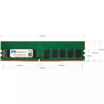 PHS-memory 32GB DDR4 ECC UDIMM 3200MHz PC4-25600E, skirta ASRock Z690M-ITX/ax SP574336