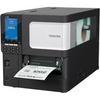 Toshiba BX410T-GS02-QM-S industriinis brūkšninių kodų spausdintuvas, 203 dpi, terminio perkėlimo/tiesioginis terminis, USB ir LAN, spalvotas LCD, Near Edge, A-BRID OS 18221169006