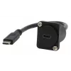 EXSYS EX-49166 D-Type USB-C moteriškas į vyrišką adapterio kabelis, USB 3.2 Gen 2, 20 cm, juodas
