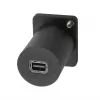 EXSYS EX-49170 DisplayPort į Mini DisplayPort moteriškas adapteris, skirtas montuoti skydelyje, 4K UHD