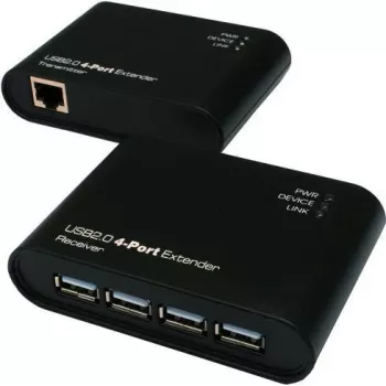 EXSYS EX-1445 Gigabit Ethernet prailgintuvas per 2 laidų kabelį, 500 m, juodas