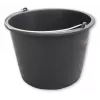 Bradas KTW20 statybinis kibiras 20 L PVC juodas apvalus su metaline lanko rankena ir tūrio skale