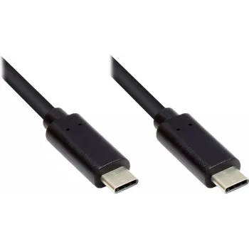 EXSYS EX-K1585-0.2 USB-C į USB-C kabelis 0,2m juodas USB 3.2 Gen 1 5Gbps 60W PD