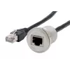 EXSYS EX-49184 skydinio montavimo adapterio kabelis, RJ45 moteriškas į vyrišką, 30 cm, ekranuotas, metalinis