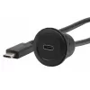EXSYS EX-49222 USB-C panelinis adapterio kabelis, USB 3.2 Gen 2, 10Gbps, 100W PD, 30cm